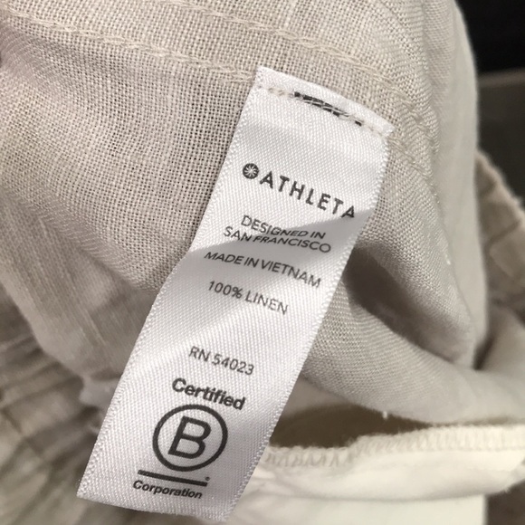 ATHLETA “Cabo Tide” Linen Jogger Camouflage Pants size 8 - Picture 10 of 12